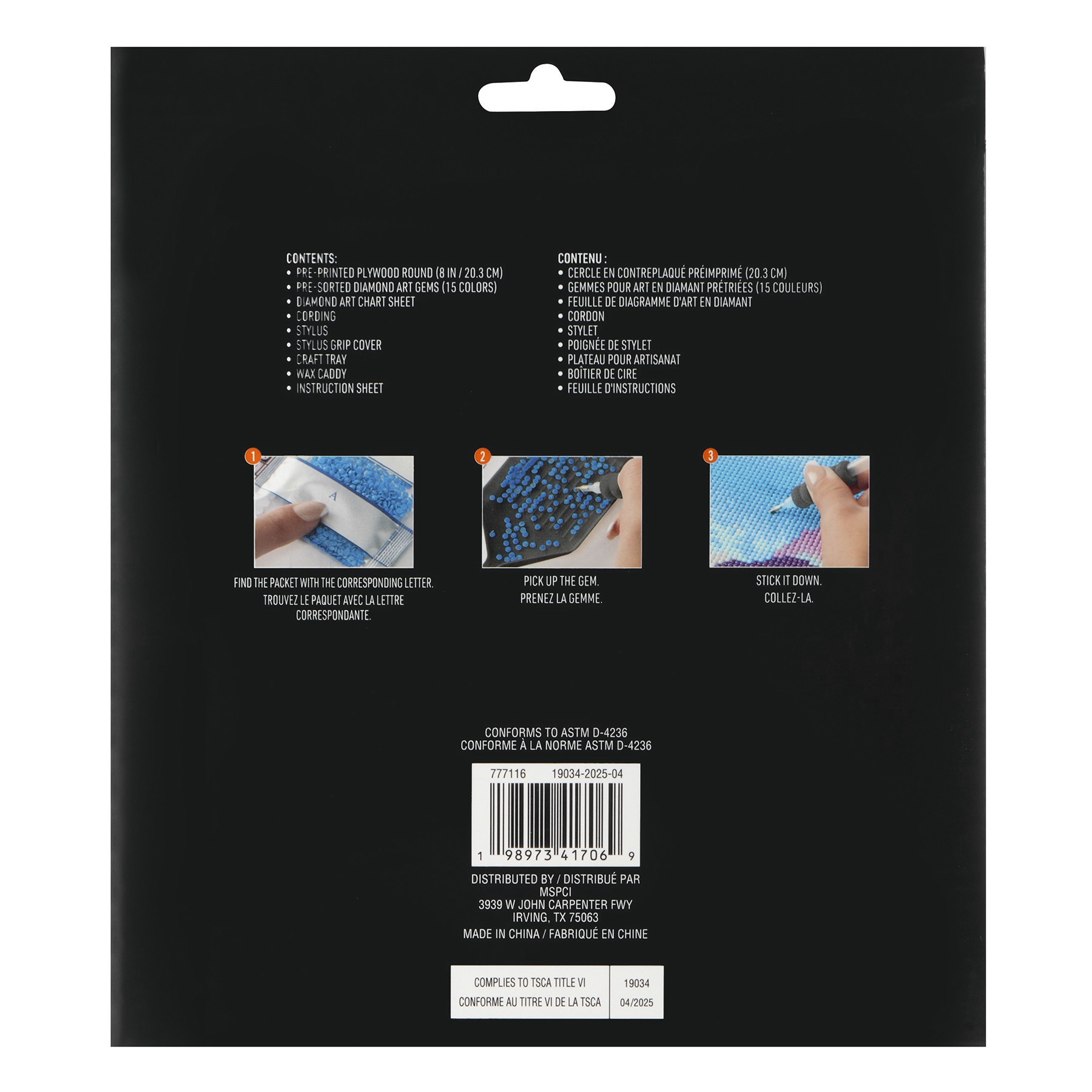 slide 4 of 4, 8" Graveyard Round Wood Plaque Diamond Art Kit By Make Market, 8 in