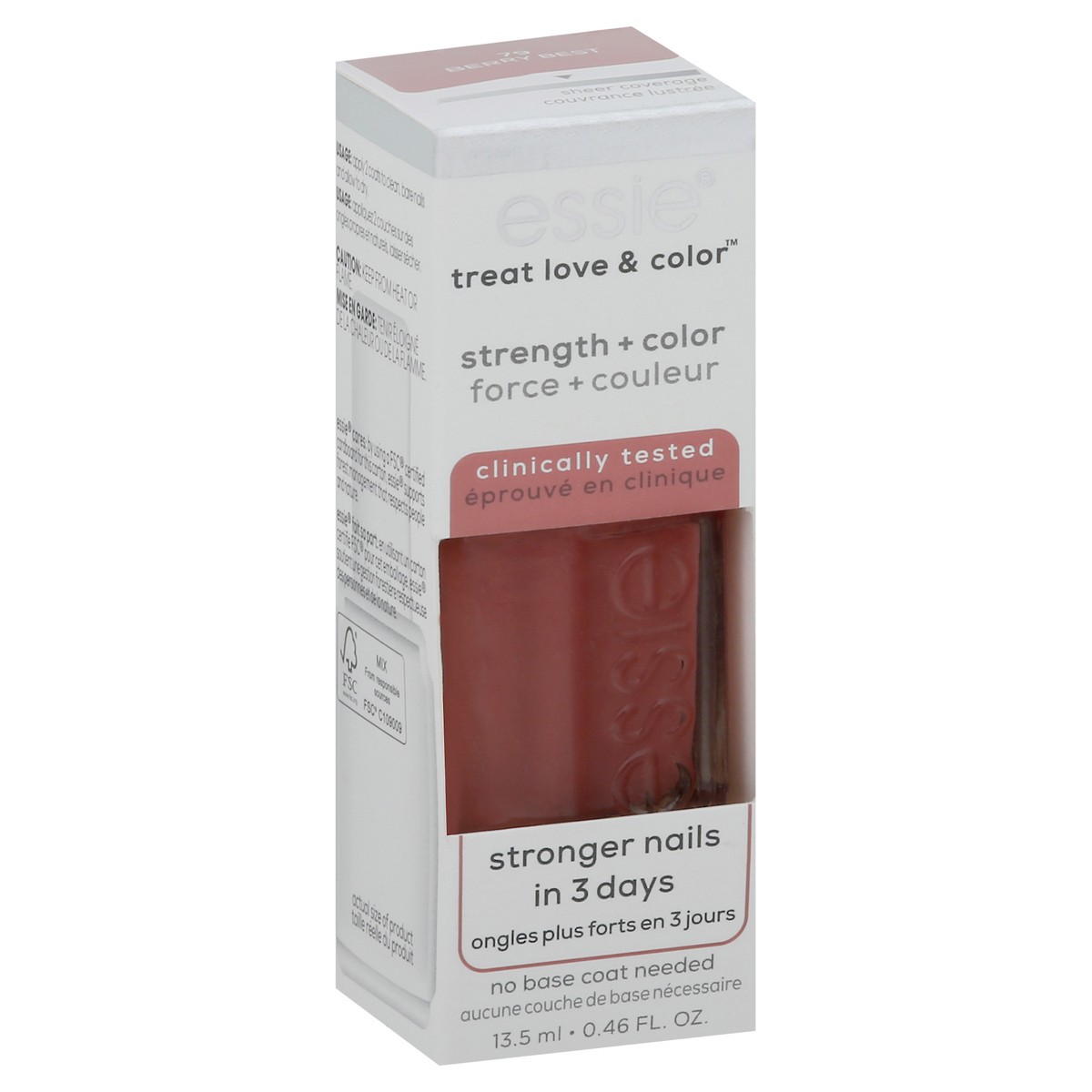 slide 9 of 12, essie Treat Love & Color Berry Best Nail Color 0.46 fl oz, 1 ct