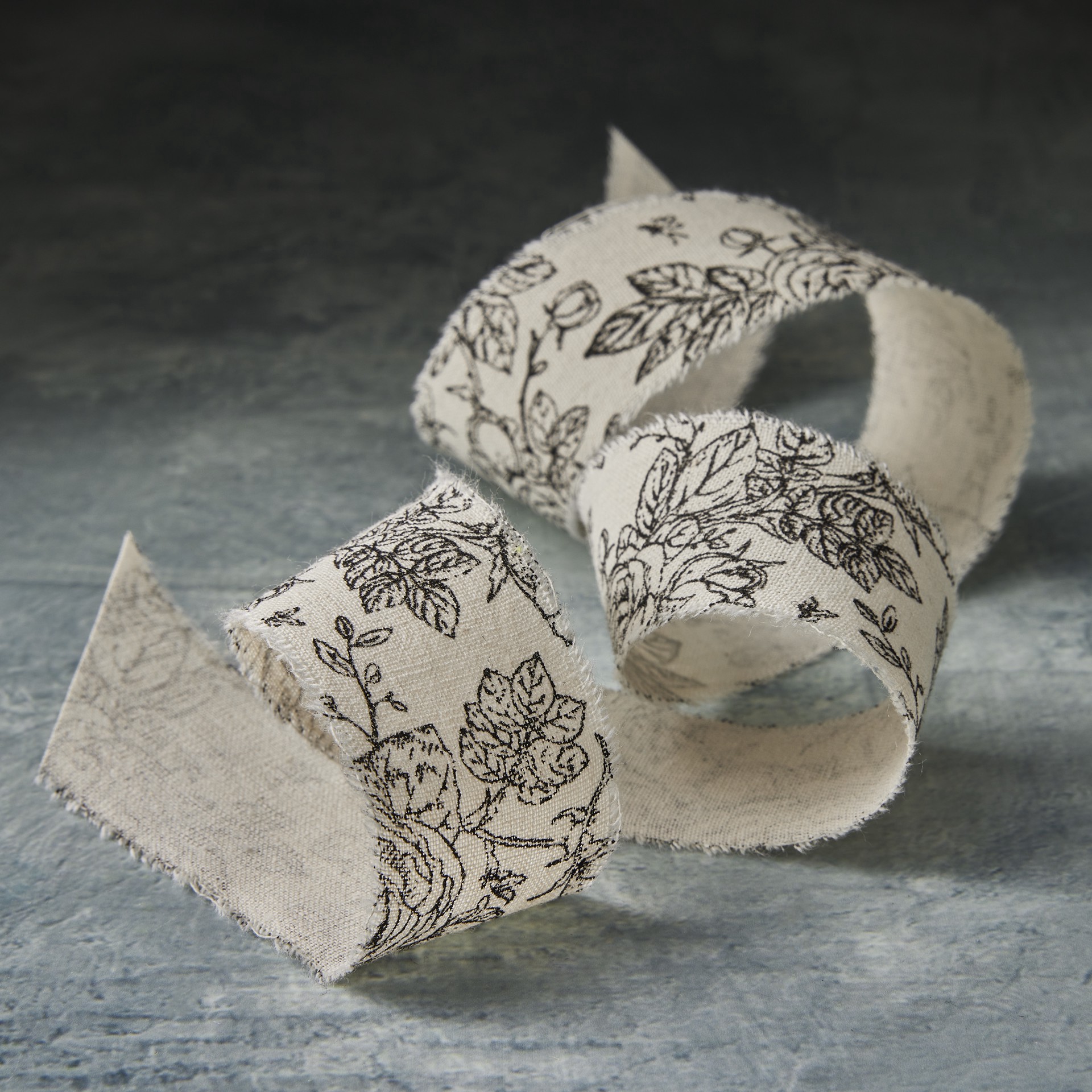 slide 2 of 2, 1.5" X 3yd. Natural Rose Cotton Ribbon By Celebrate It Classic, 1.5 in x 3 yd