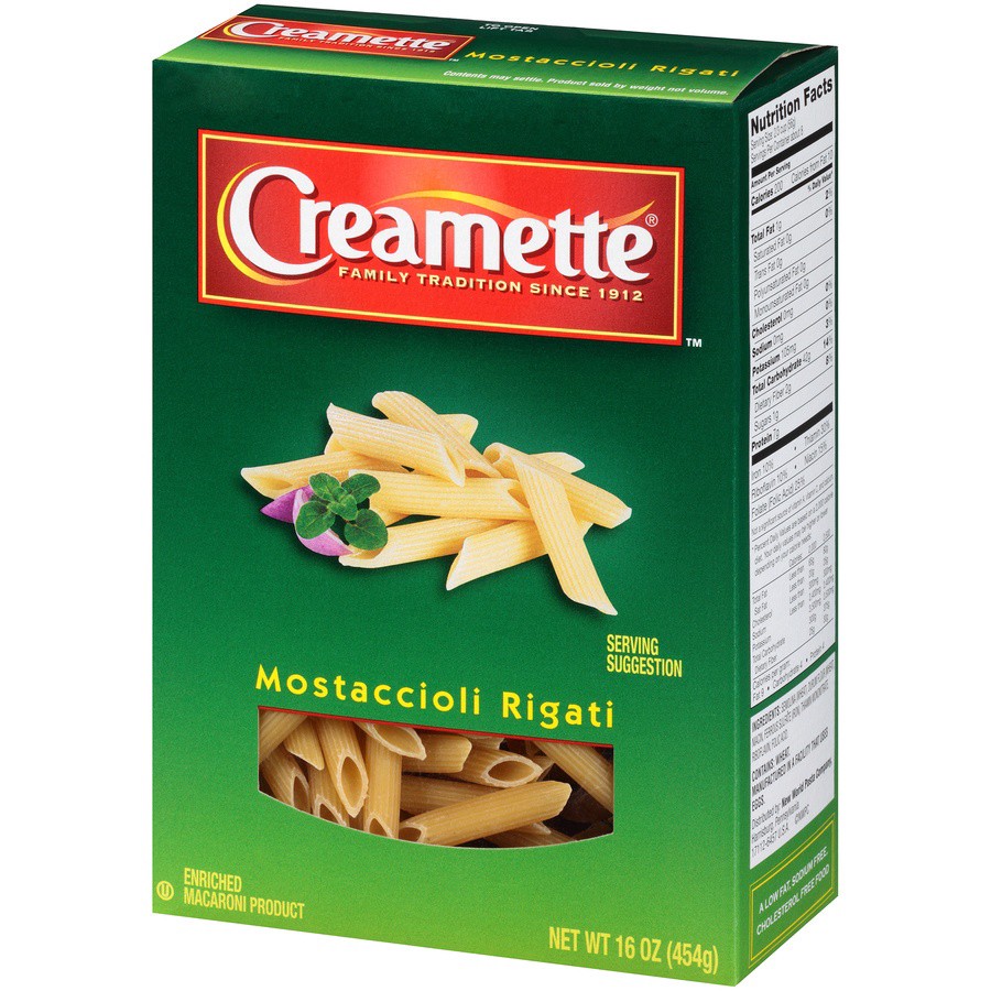 slide 3 of 8, Creamette Mostaccioli Pasta, 16 oz