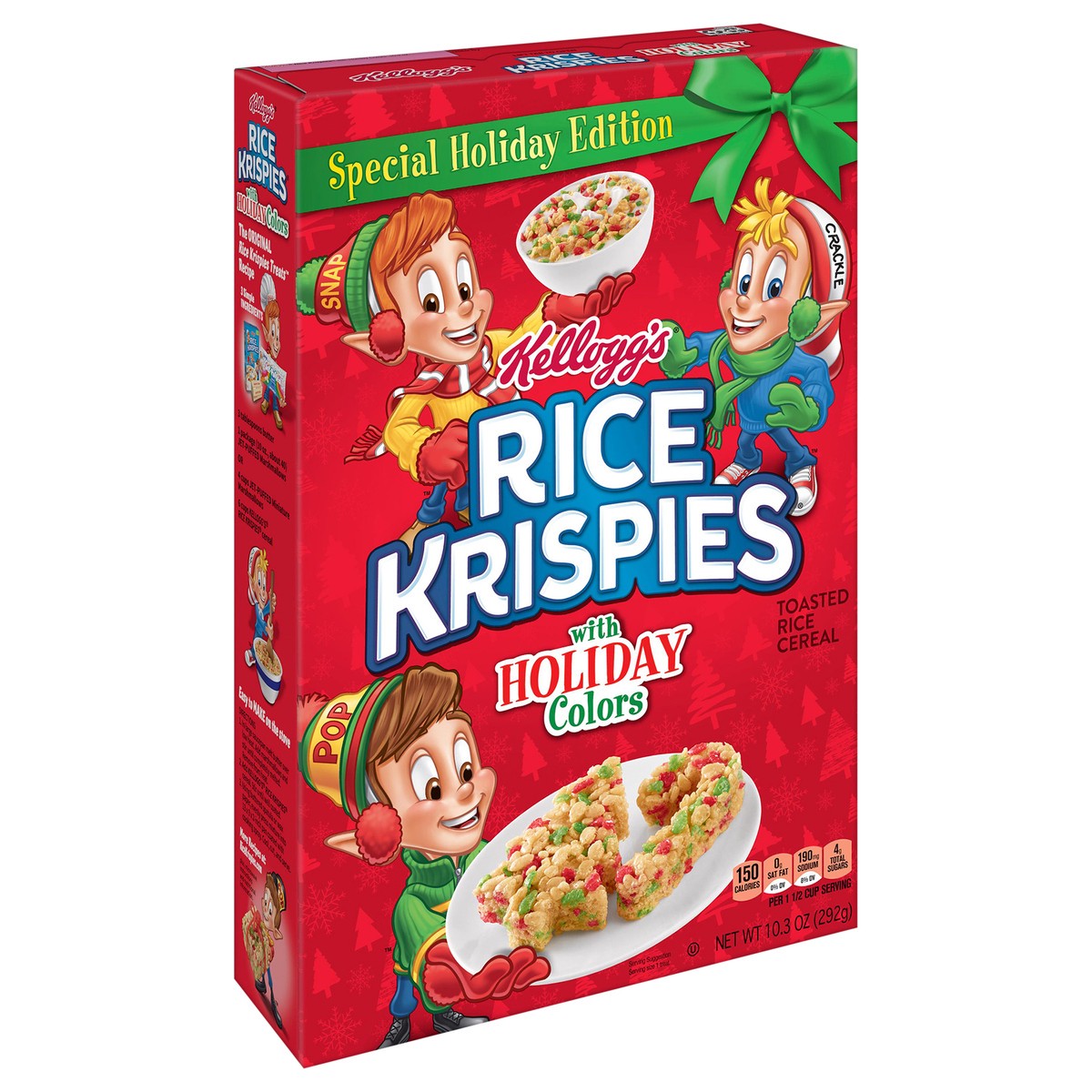 slide 4 of 8, Rice Krispies Kellogg's Rice Krispies Breakfast Cereal Original with Red and Blue Krispies, 9.9 oz