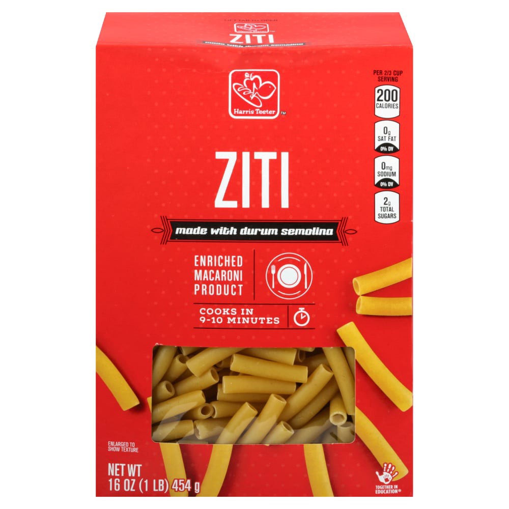 slide 3 of 4, Harris Teeter® Ziti Pasta, 16 oz