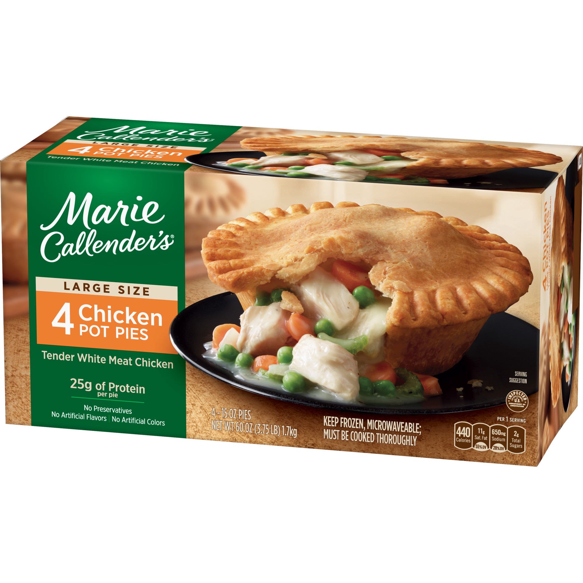 slide 5 of 5, Marie Callender's Chicken Pot Pies Large Size 4 - 15 oz Pies, 4 ct