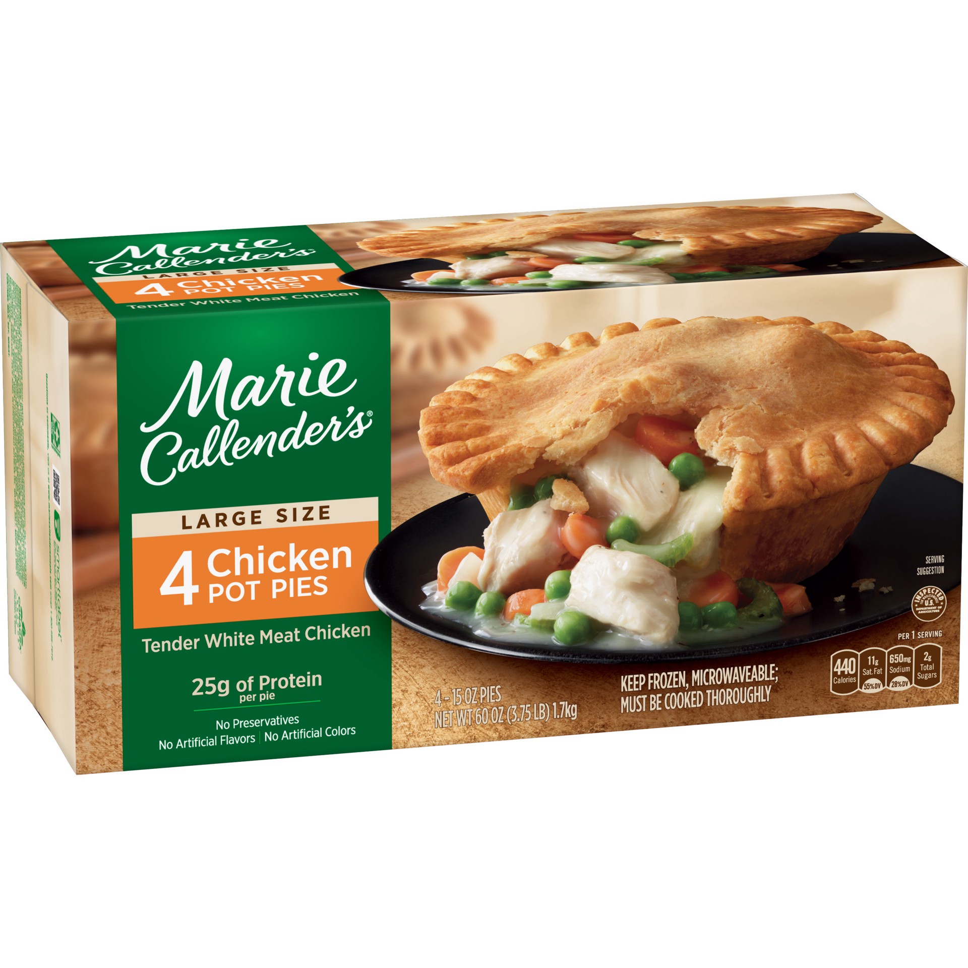 slide 4 of 5, Marie Callender's Chicken Pot Pies Large Size 4 - 15 oz Pies, 4 ct