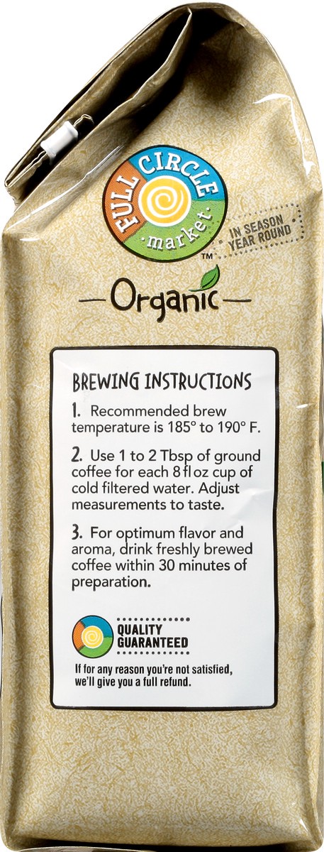 slide 9 of 13, Full Circle Market Organic Ground Decaffeinated Medium/Medium Dark Roast Signature Blend Coffee - 12 oz, 12 oz