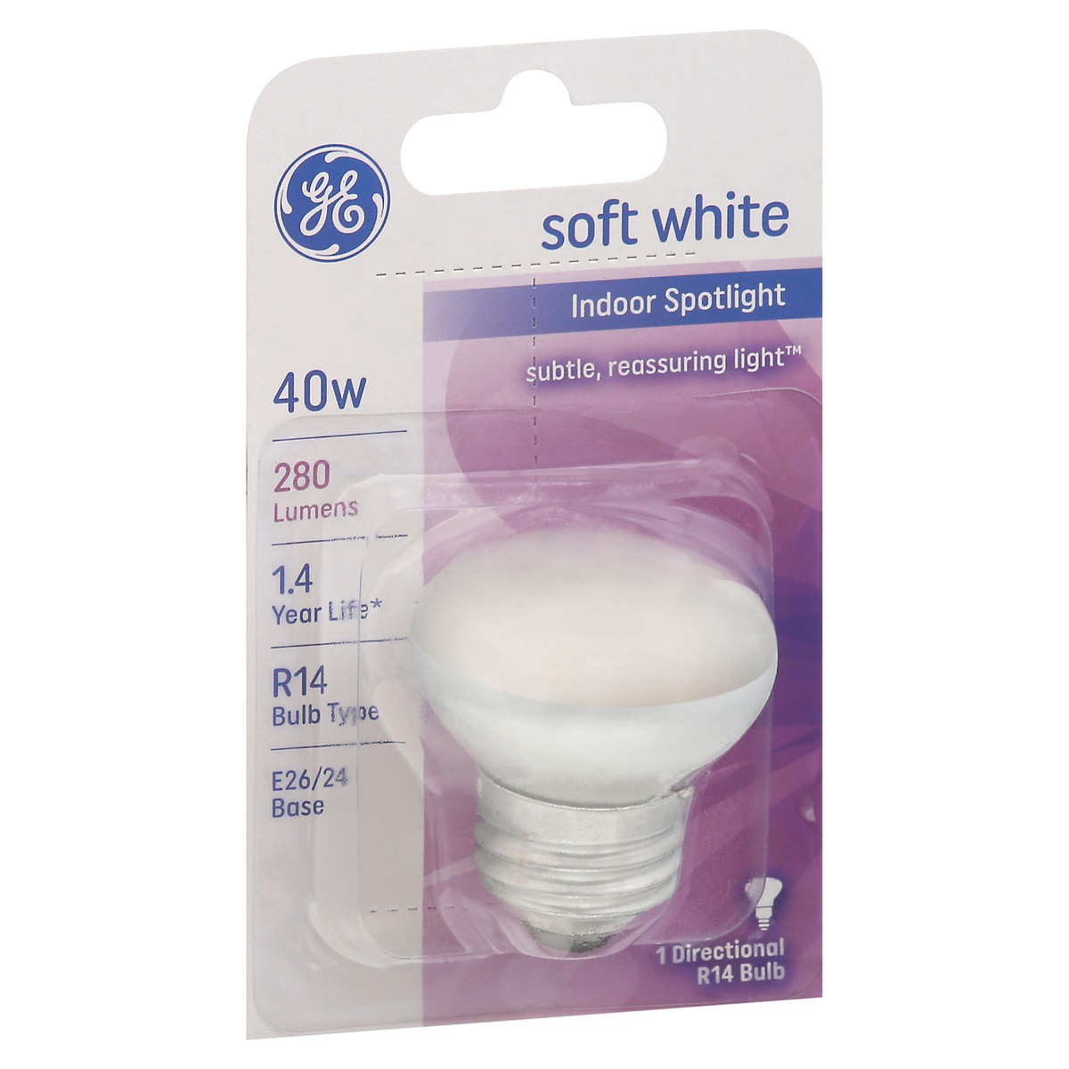 slide 2 of 9, GE 40 Watts Soft White Light Bulb 1 ea, 1 ct