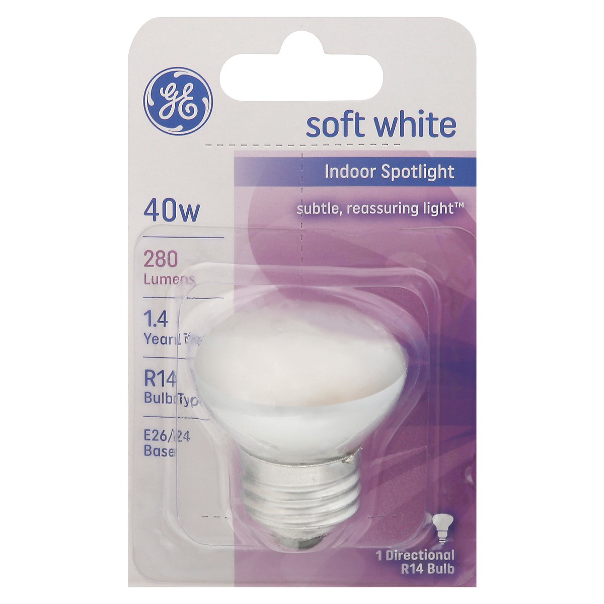 slide 1 of 9, GE 40 Watts Soft White Light Bulb 1 ea, 1 ct