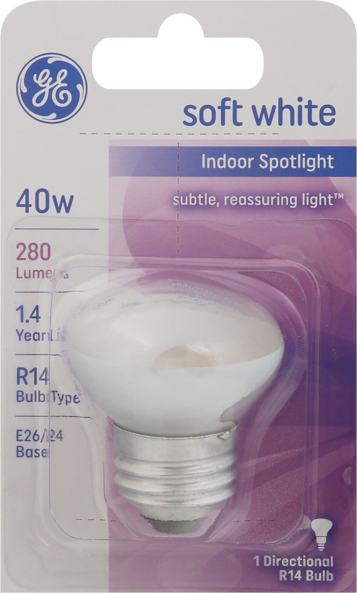 slide 6 of 9, GE 40 Watts Soft White Light Bulb 1 ea, 1 ct