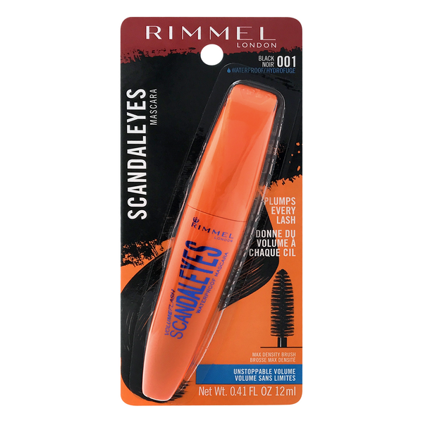 slide 1 of 1, Rimmel Rimmel Scandaleyes Waterproof Mascara Black 001, 0.41 fl oz