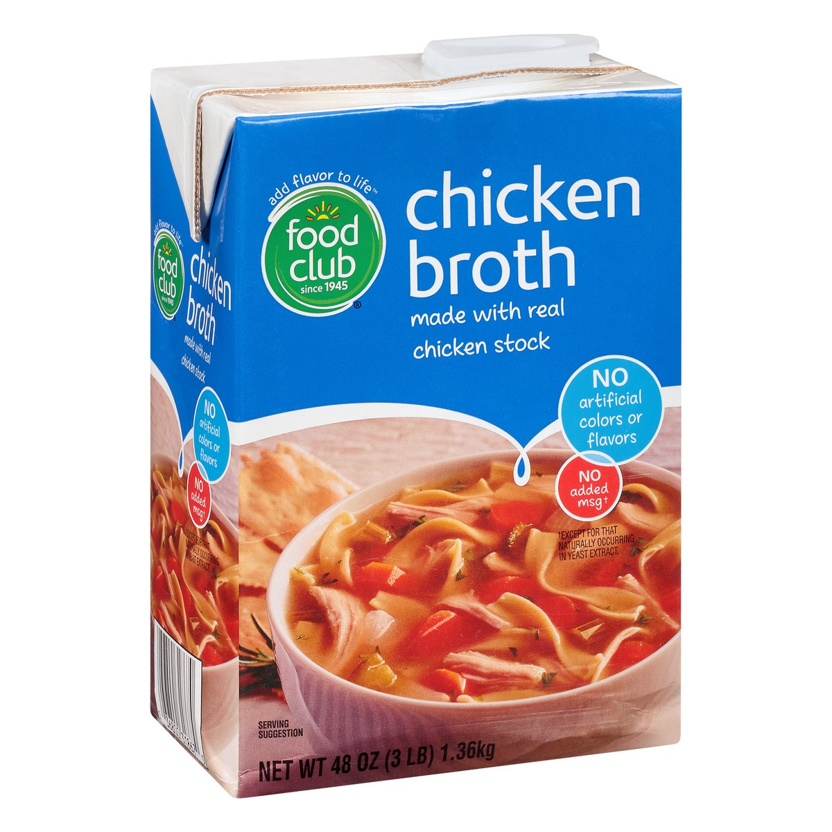 slide 5 of 10, Food Club Chicken Broth 48 oz Brick, 48 oz