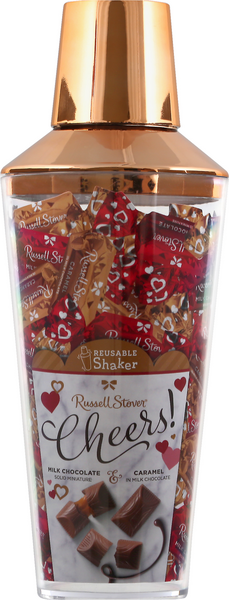 slide 1 of 1, Russell Stover Mc Caramel Valentine's Gift Shaker, 9.5 oz