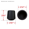 slide 2 of 29, Super Sliders 1 1/8" Rubber Chair Leg Tip Replacement, Black, 4 ct