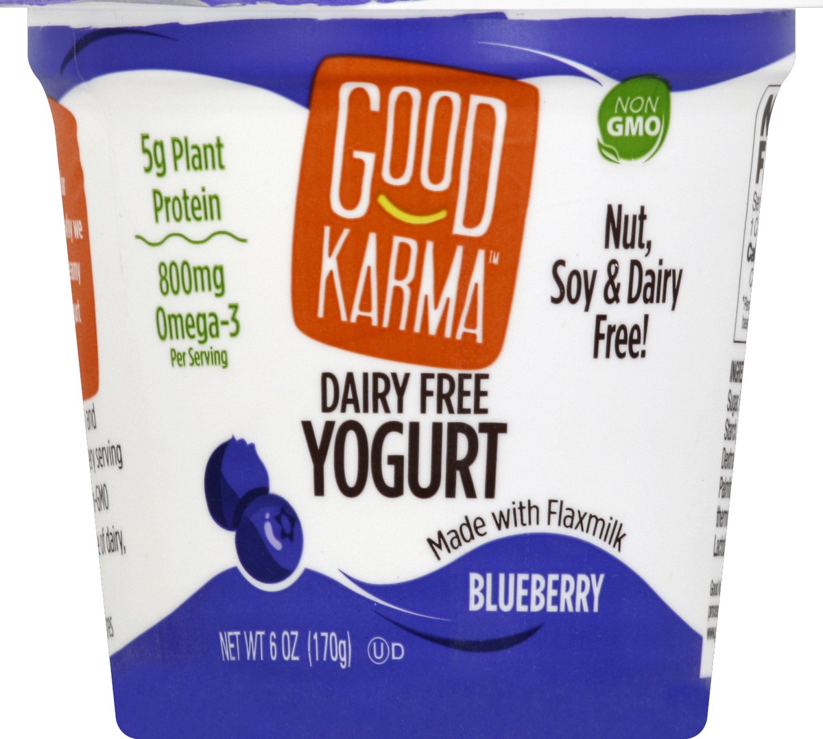 slide 3 of 3, Good Karma Blueberry Dairy Free Yogurt, 6 oz