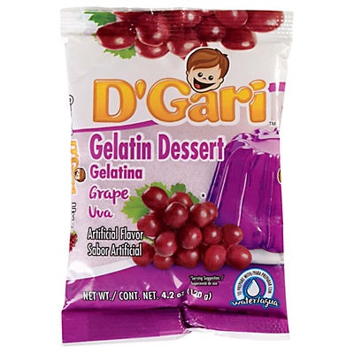 slide 1 of 1, D'Gari Grape Gelatin, 4.2 oz