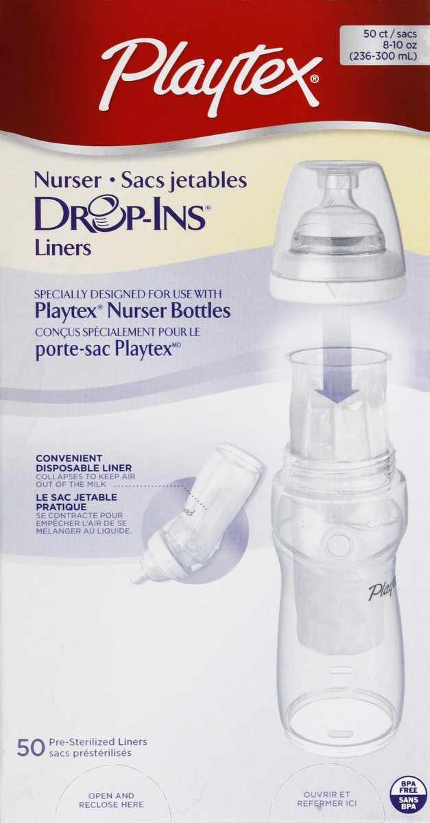 slide 5 of 6, Playtex Baby Nurser Drop-Ins Liners, 50 ct