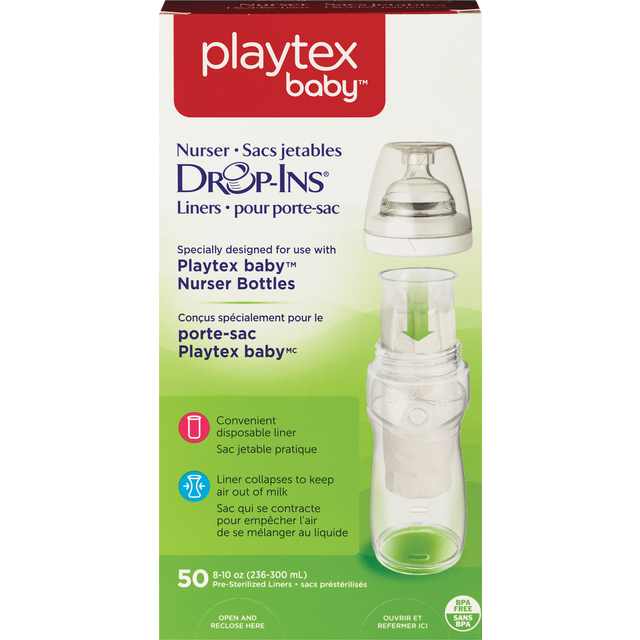 slide 1 of 6, Playtex Baby Nurser Drop-Ins Liners, 50 ct