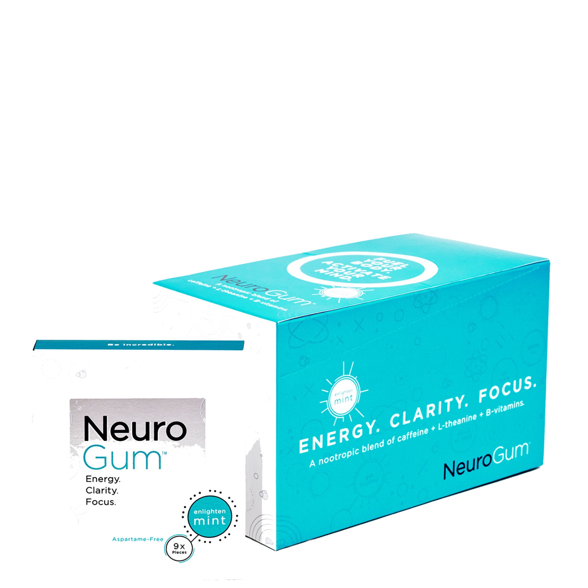 slide 1 of 1, Neuro Gum - Enlightened Mint, 9 ct