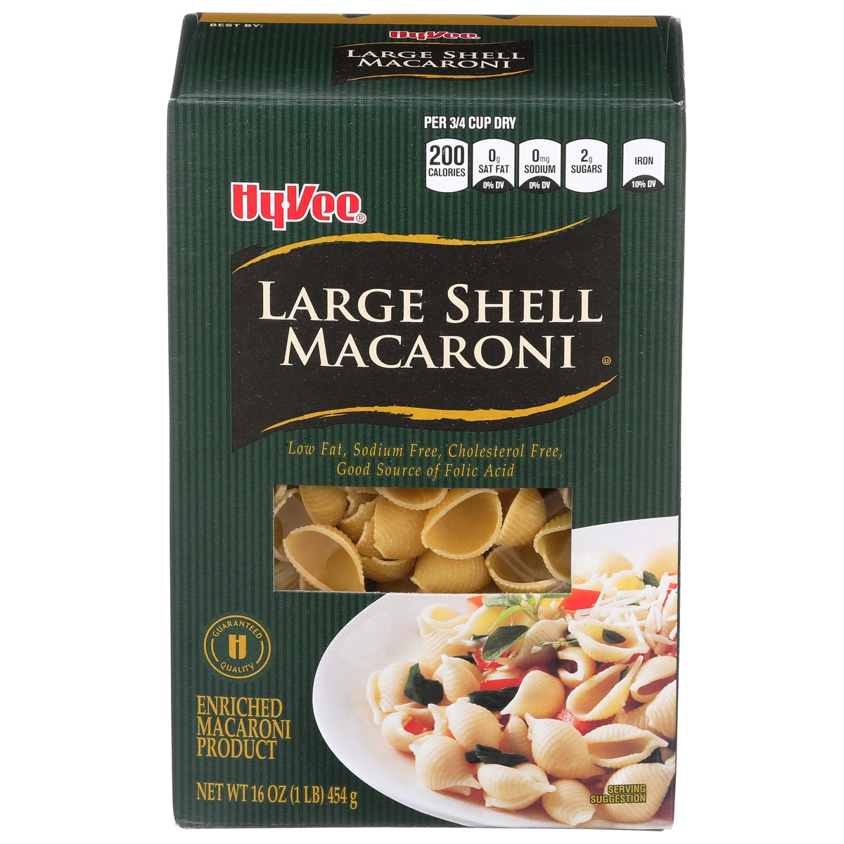 slide 1 of 1, Hy-vee Enriched Macaroni Product, Large Shell Macaroni, 16 oz