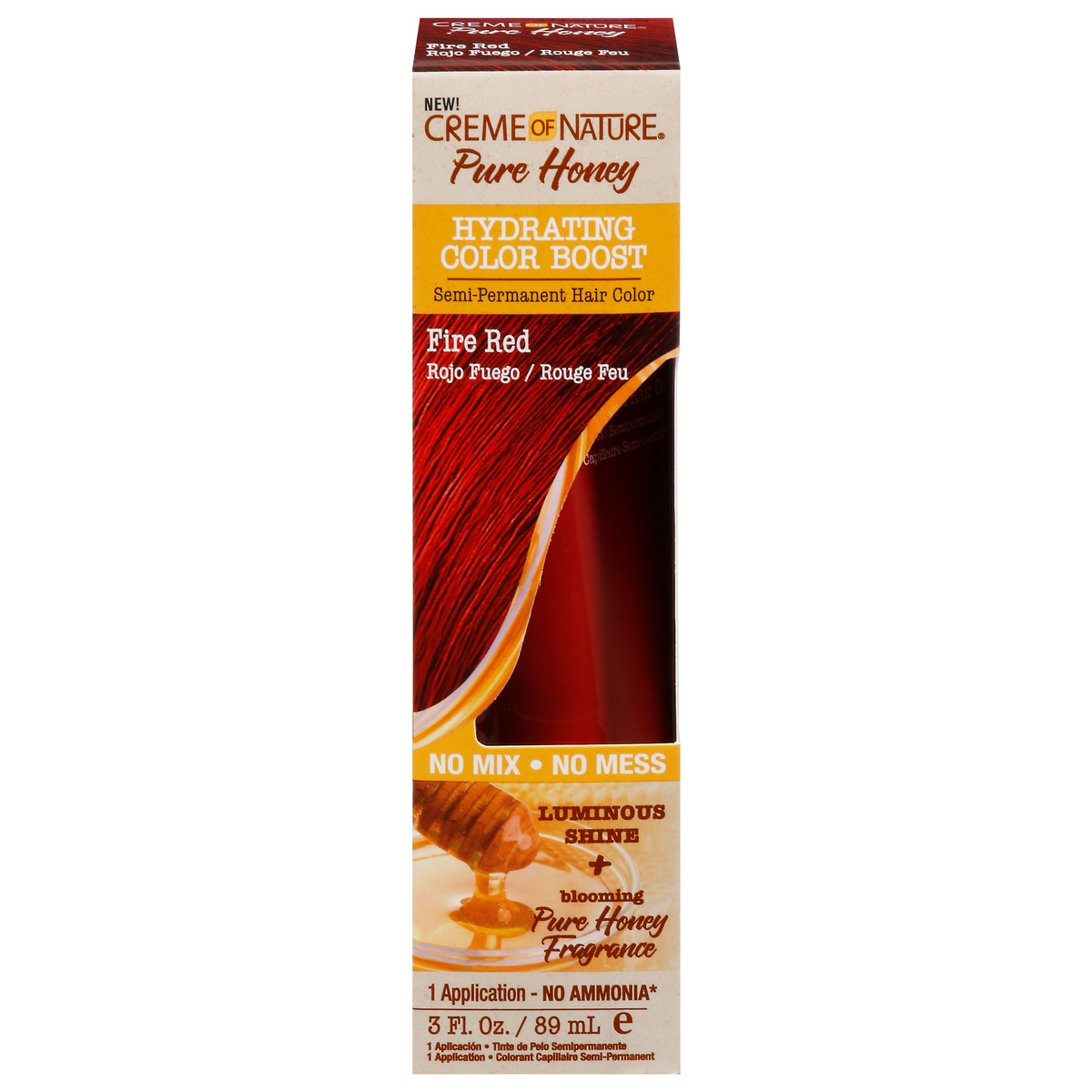 slide 1 of 1, Crm/Nat Pure Honey Fire Red, 3 oz