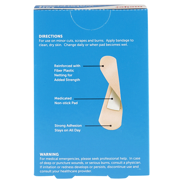 slide 8 of 13, Meijer Waterproof Adhesive Bandages, Antibacterial, 20 ct