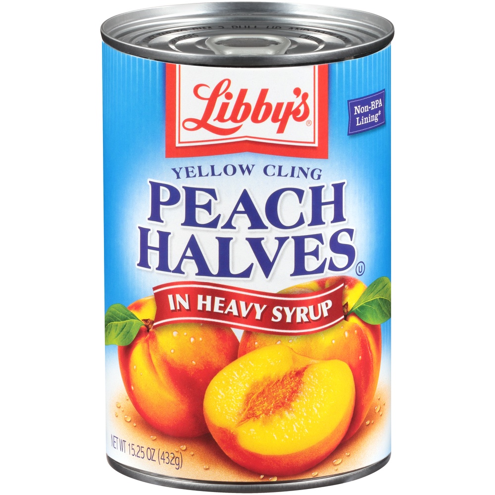 slide 1 of 6, Libby's Peach Halves In Heavy Syrup, 15.25 oz