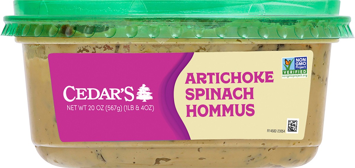 slide 2 of 4, Cedar's Foods Artichoke Spinach Hommus, 20 oz