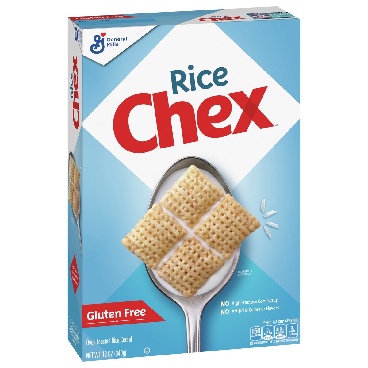 slide 9 of 9, Rice Chex Gluten Free Breakfast Cereal, Made with Whole Grain, 12 oz, 12 oz