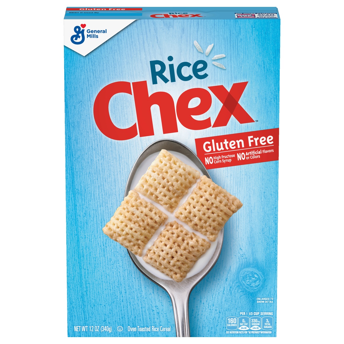 slide 1 of 1, Chex Gluten Free Rice Breakfast Cereal - General Mills, 12 oz