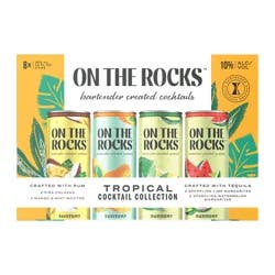 On The Rocks Tropical Variety Pack Ready to Drink Cocktails 8x355 ml