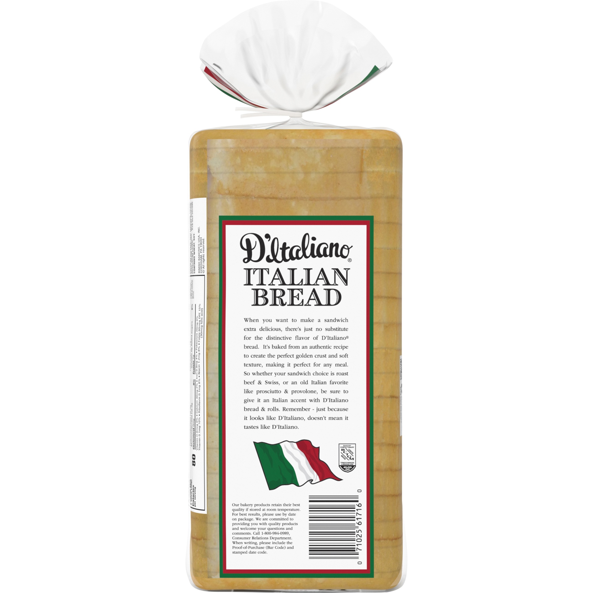 slide 7 of 9, D'Italiano Italian Bread, 20 oz