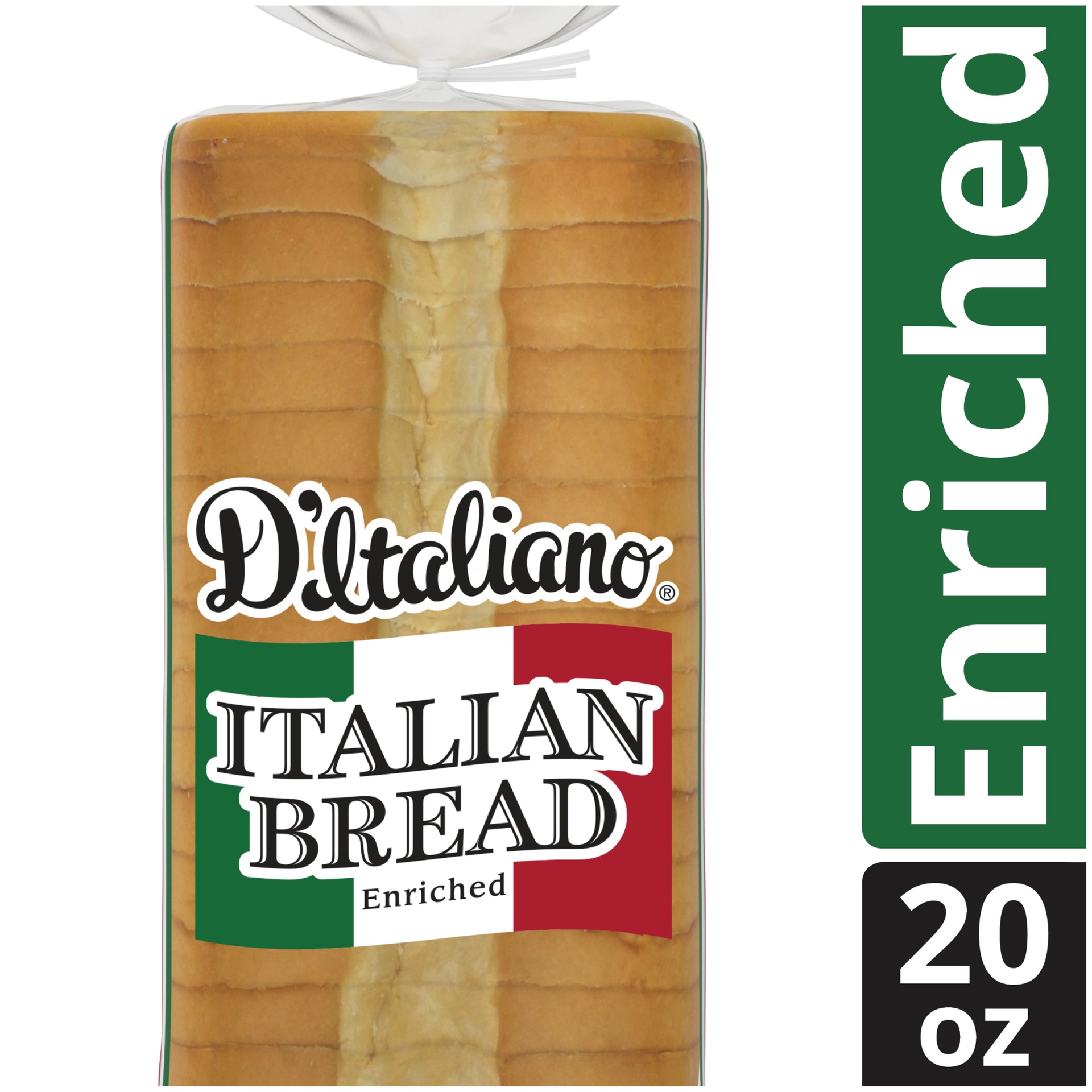 slide 1 of 9, D'Italiano Italian Bread, 20 oz