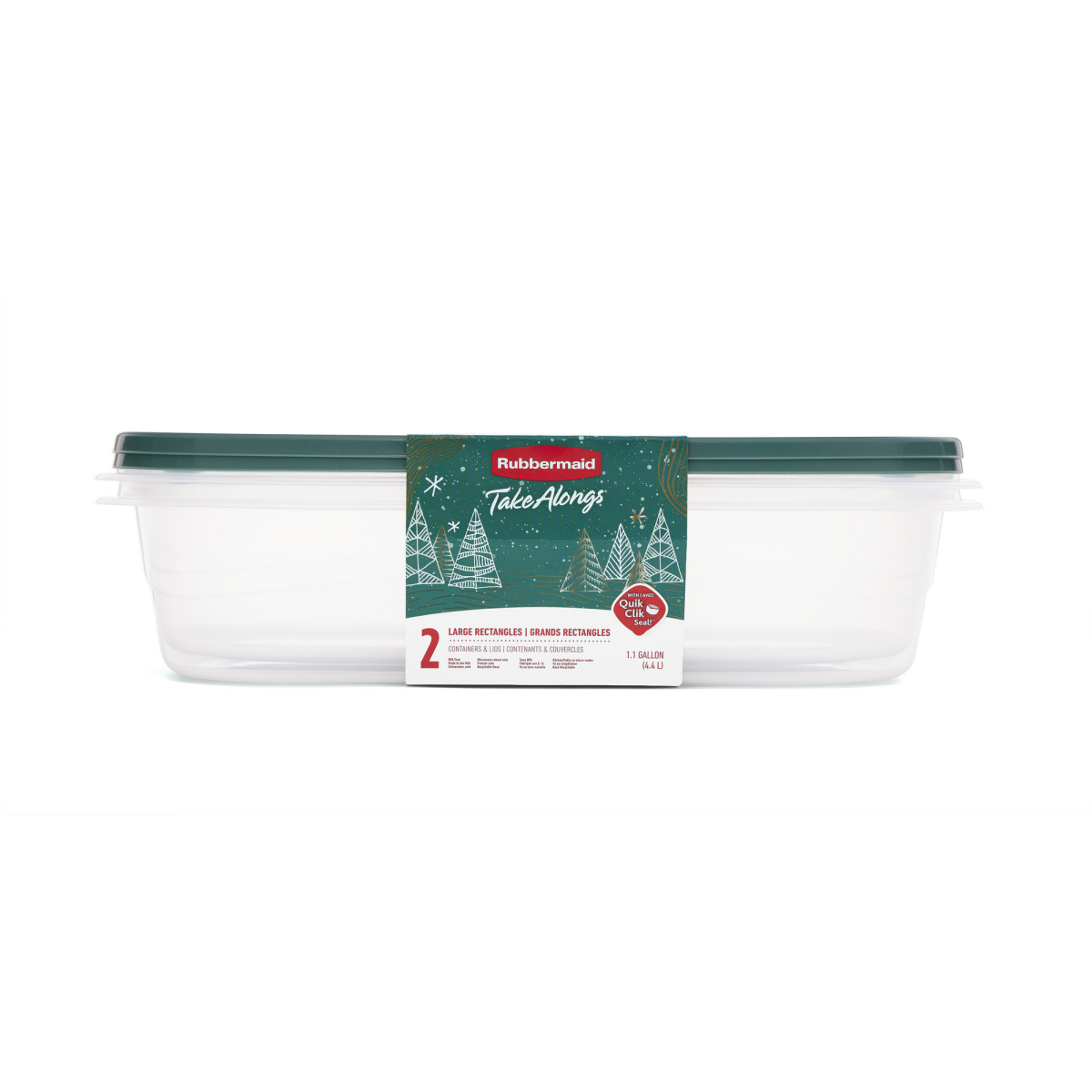 slide 1 of 1, Rubbermaid Holiday Takealong Rect - 2 CT, 2 ct
