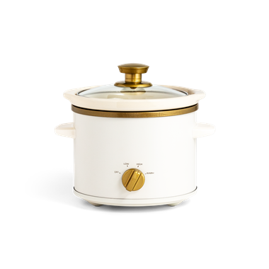 slide 1 of 1, Hy-Vee Seasons 2 Qt. Slow Cooker In Linen, 1 ct