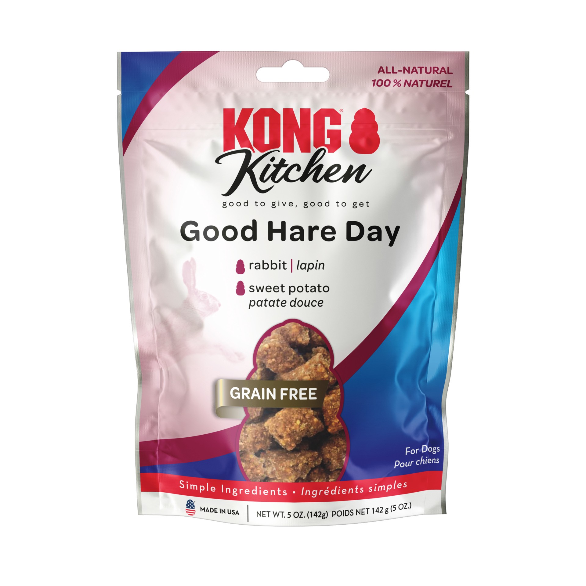 slide 1 of 3, KONG Kitchen Grain-Free Good Hare Day Dog Treat with Sweet Potato Flavor - 5oz, 5 oz