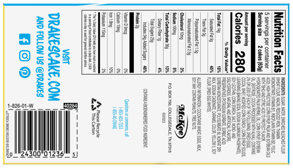 slide 2 of 5, Drake's Cakes, Drake's Family Pack Boston Cream YODELS cakes, 10 ct