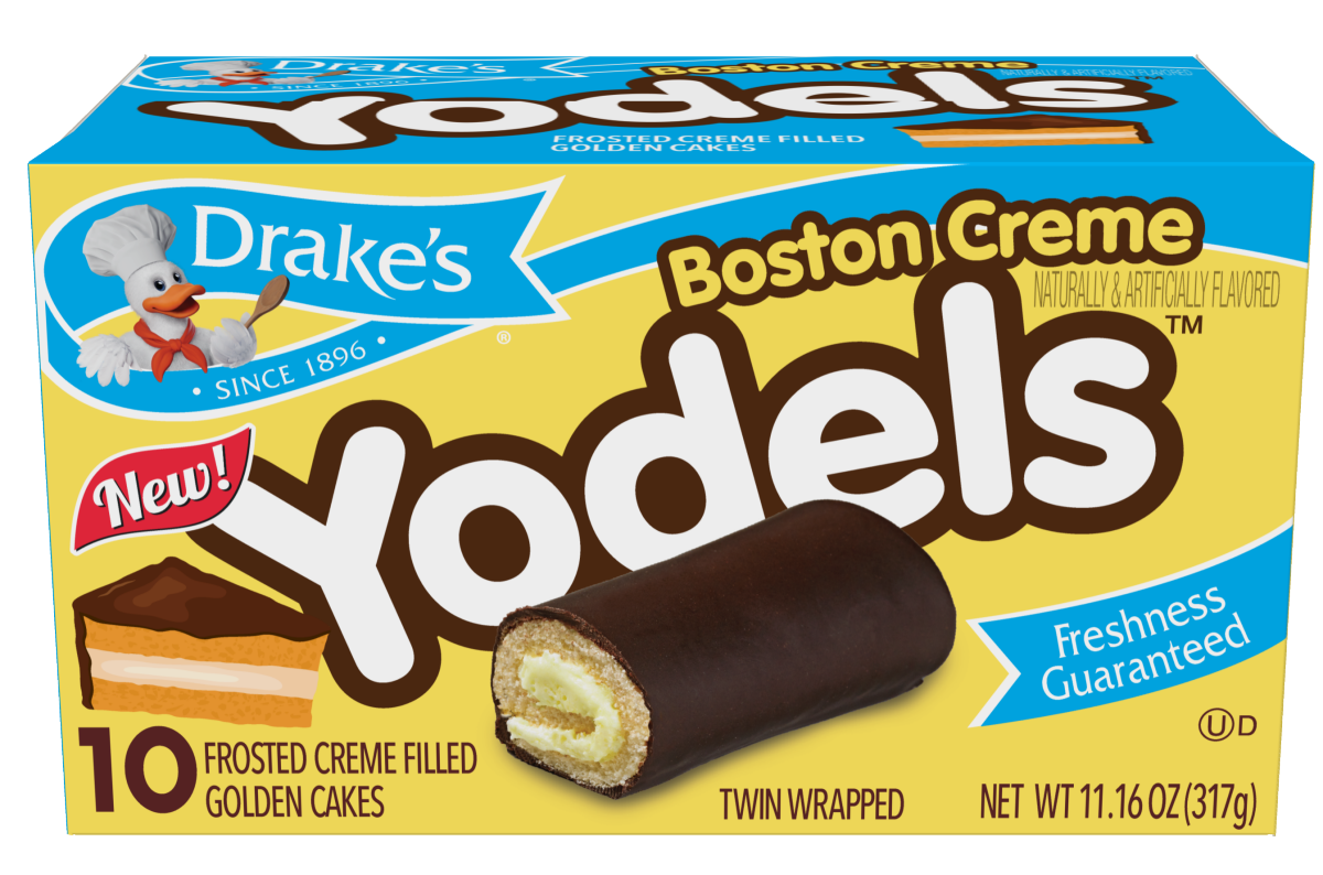 slide 1 of 5, Drake's Cakes, Drake's Family Pack Boston Cream YODELS cakes, 10 ct