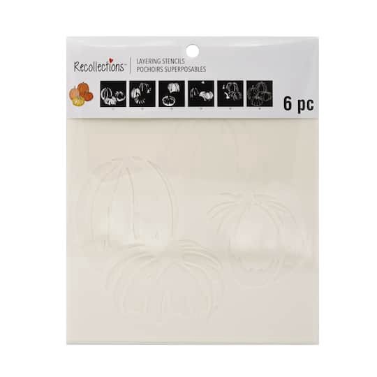 slide 1 of 3, Pumpkin Layering Stencils By Recollections, 6 in x 6 in