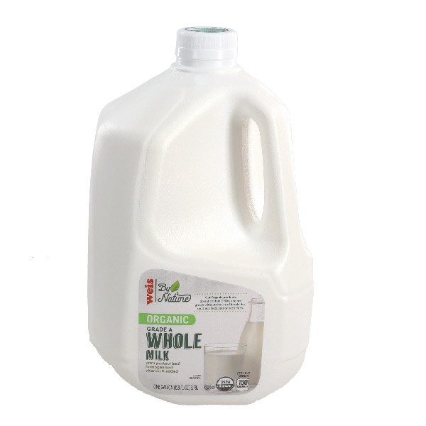 slide 1 of 1, Weis Organics Whole Milk, 128 fl oz