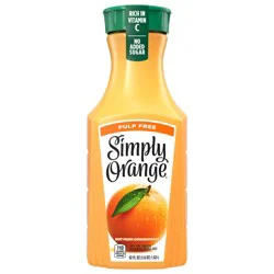 Simply Orange Pulp Free Juice Bottle, 52 fl oz