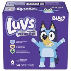 Luvs Platinum Protection Baby Diapers, Size 6, 54 Count
