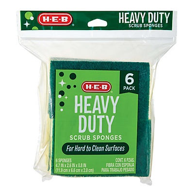 slide 1 of 1, H-E-B 6 Pack heavy Duty Scrubber, 6 ct