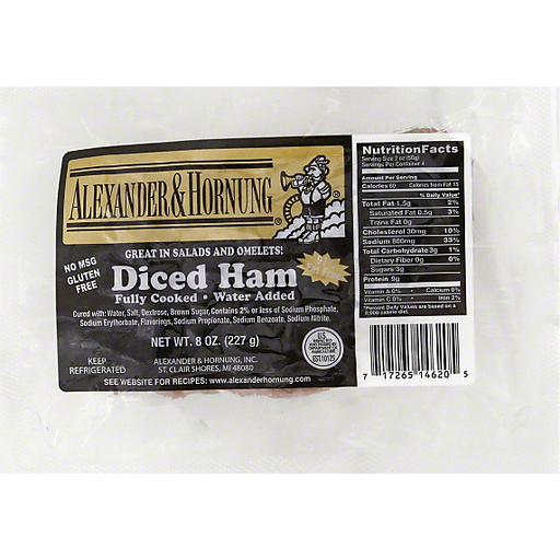slide 2 of 2, Alexander & Hornung Diced Ham, 8 oz