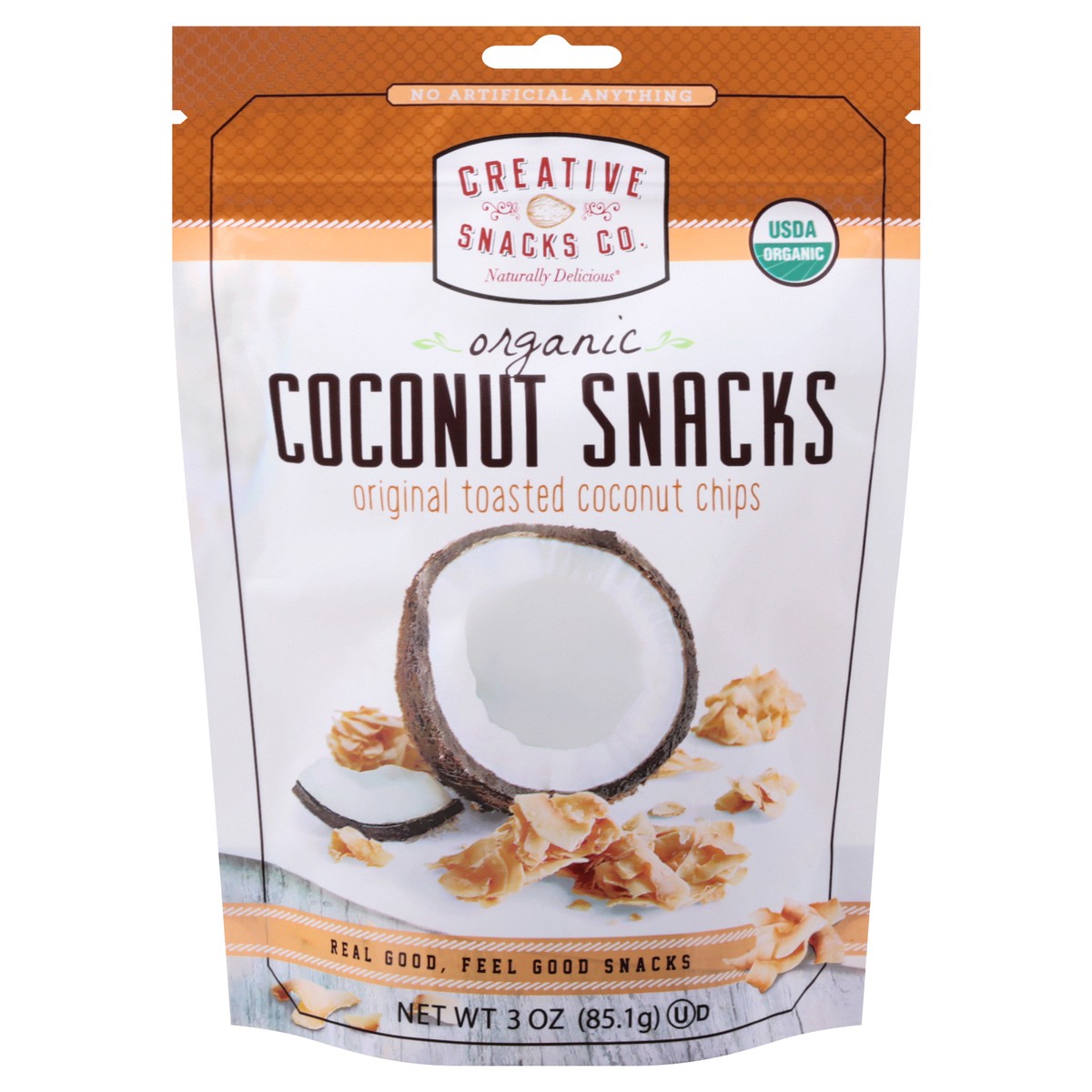 slide 7 of 13, Creative Snacks Organic Toasted Original Coconut Chips 3 oz, 3 oz