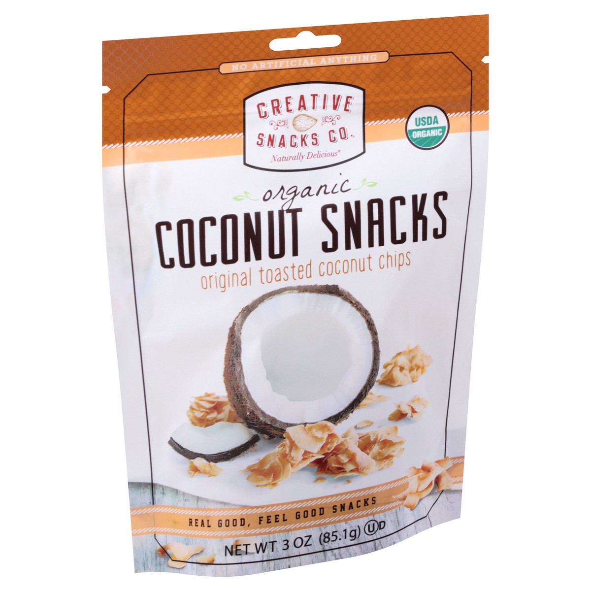 slide 4 of 13, Creative Snacks Organic Toasted Original Coconut Chips 3 oz, 3 oz