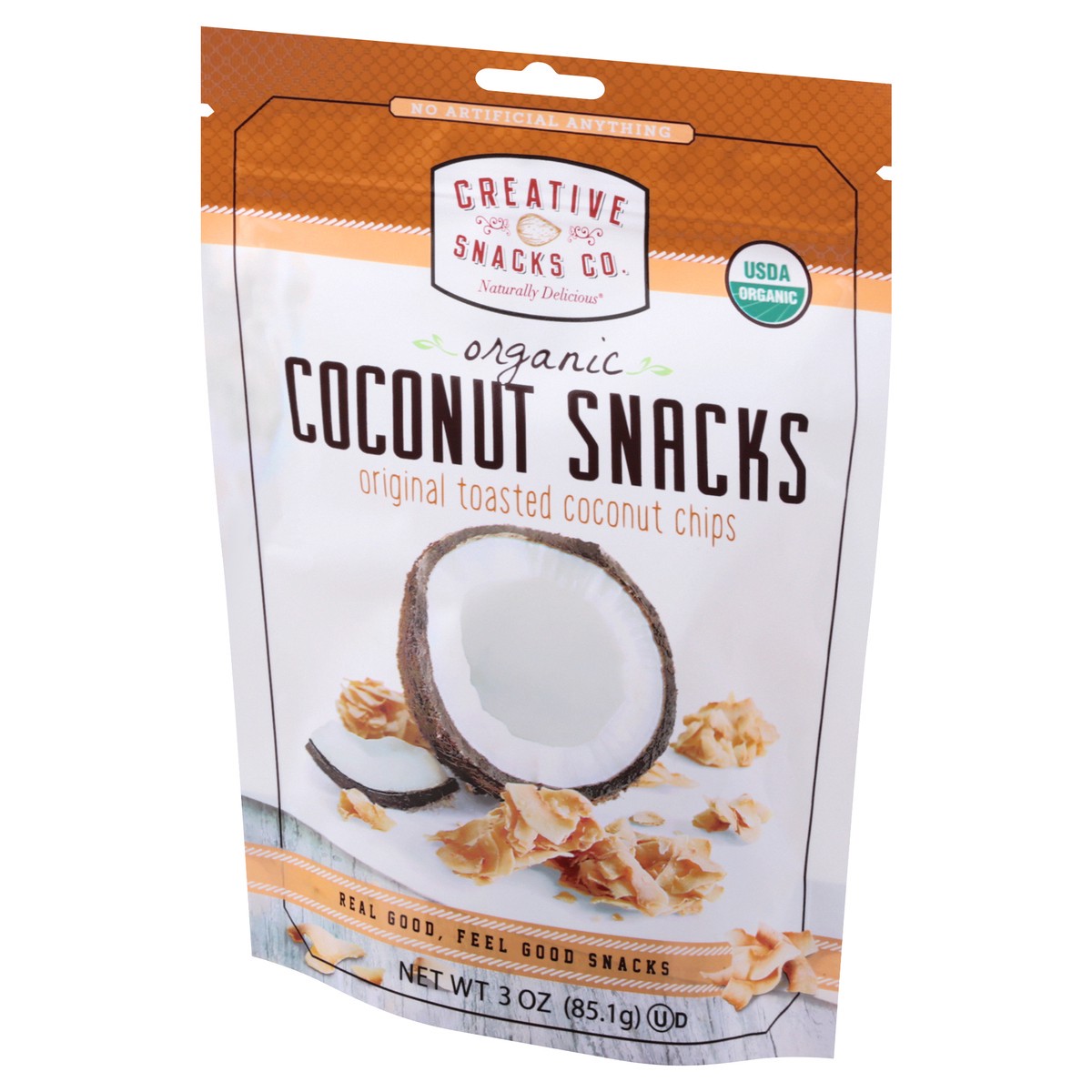 slide 5 of 13, Creative Snacks Organic Toasted Original Coconut Chips 3 oz, 3 oz