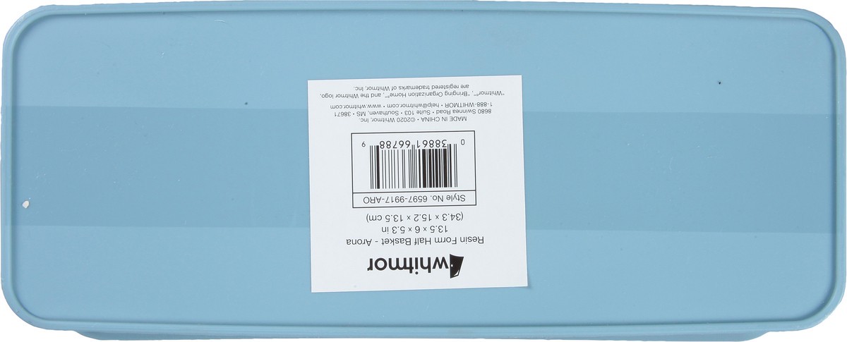 slide 8 of 9, Whitmor Resin Form Half Basket - Arona, 1 ct