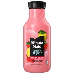 Minute Maid Zero Sugar Strawberry Lemonade (NC) Bottle, 52 fl oz