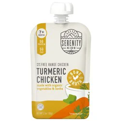 Serenity Kids Turmeric Chicken with Organic Vegetables, Herbs & Bone Broth Baby Food Pouch - 3.5oz