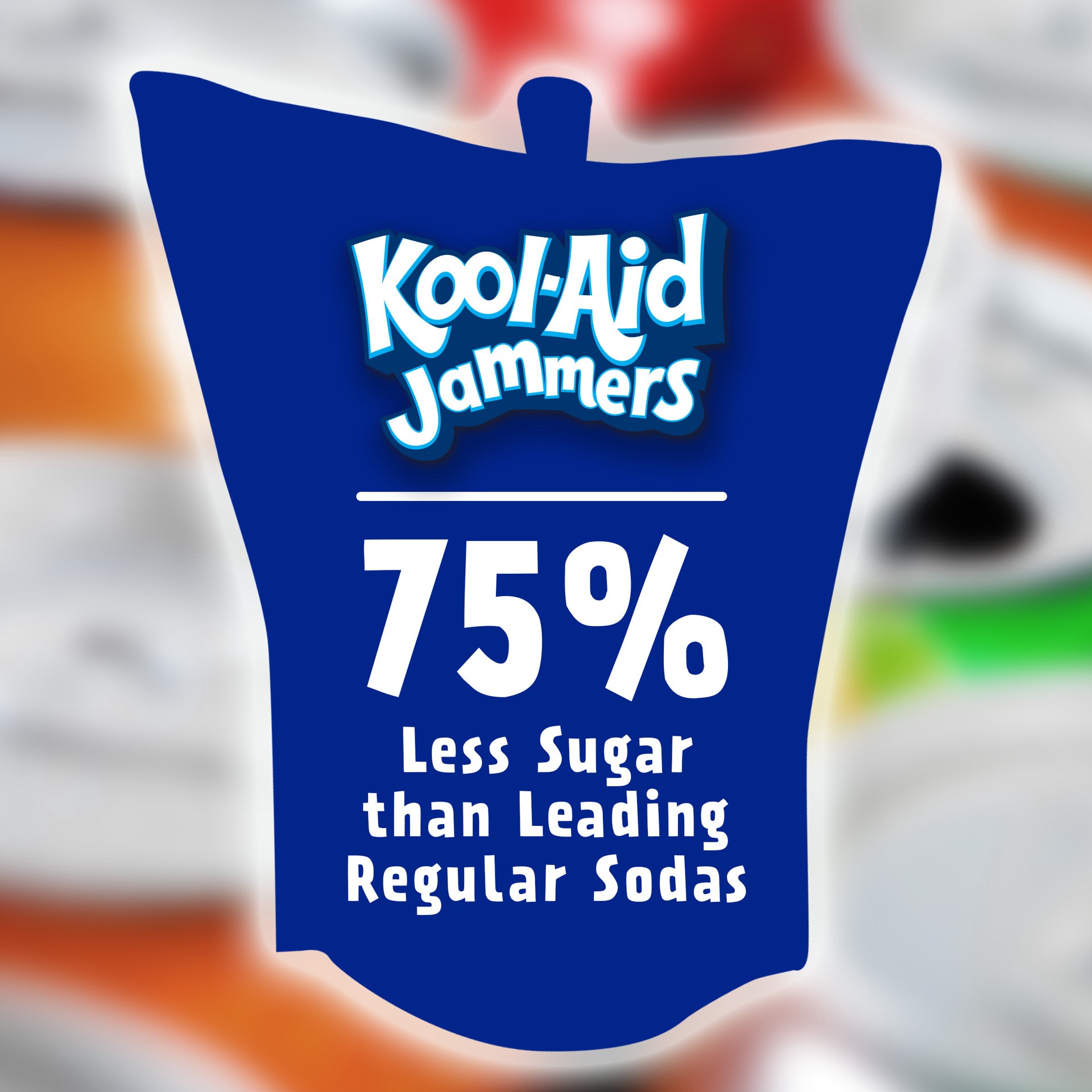 slide 3 of 5, Kool-Aid Jammers Blue Raspberry Flavored 0% Juice Drink, 10 ct Box, 6 fl oz Pouches, 10 ct; 6 fl oz