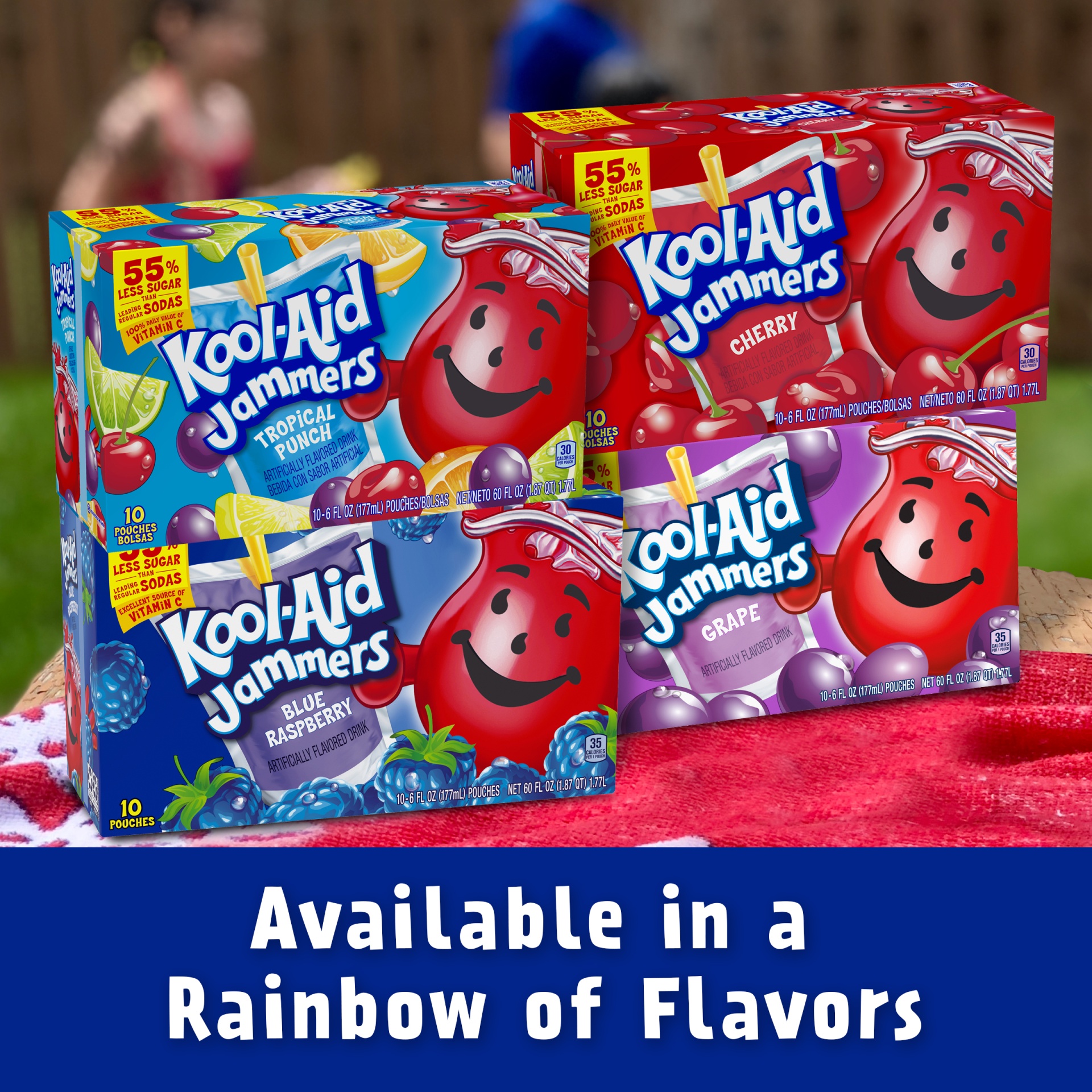 KoolAid Jammers Blue Raspberry Artificially Flavored Soft Drink 10 ct